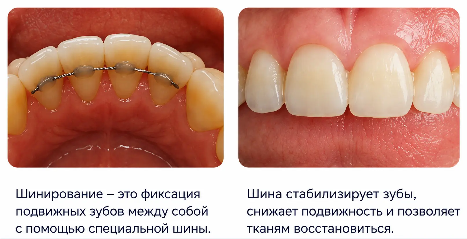 Шинирование зубов