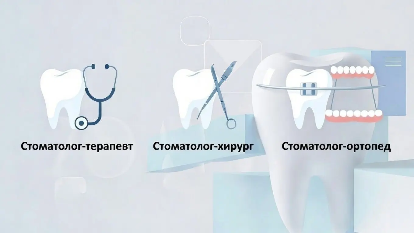 Коллаж консилиума врачей стоматологов